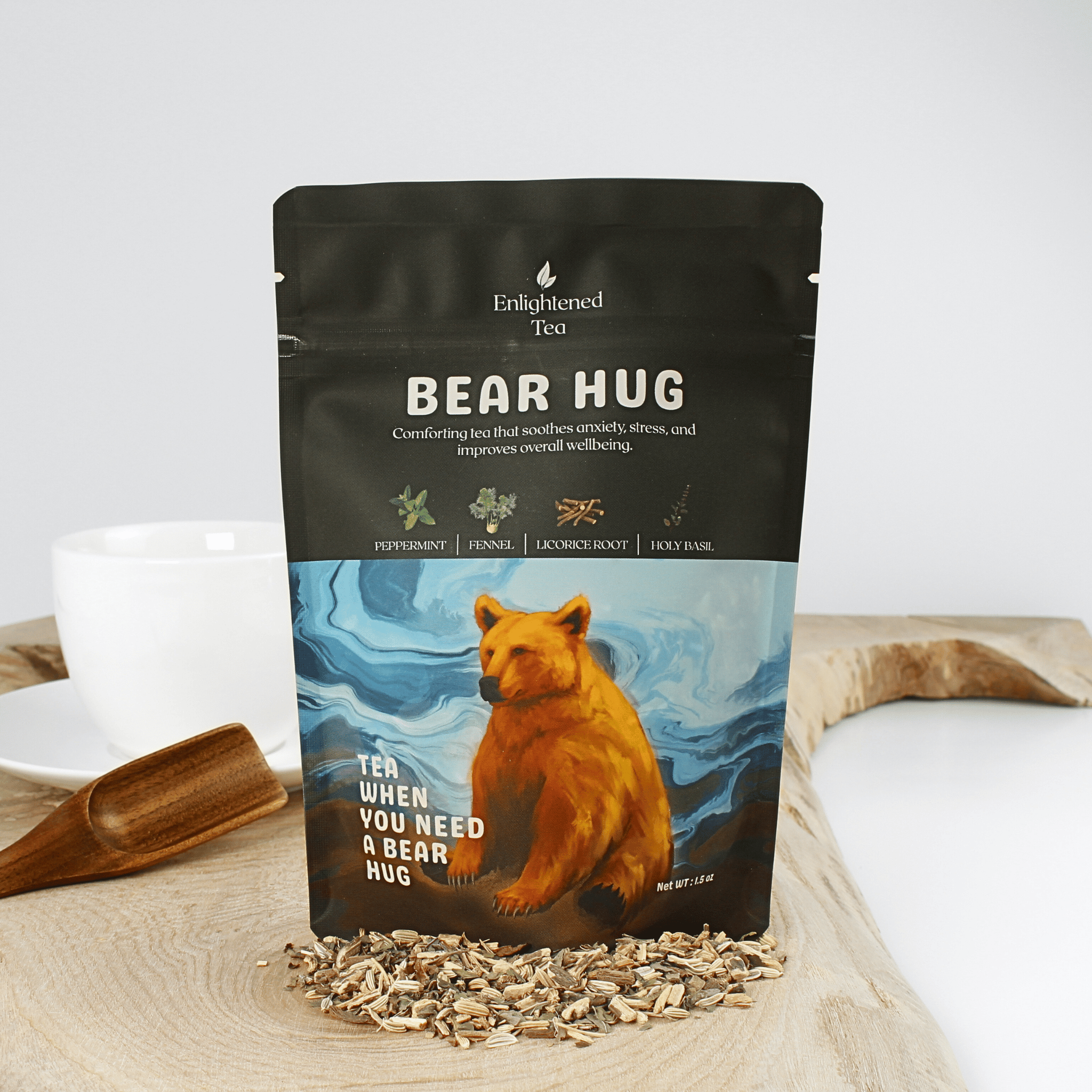 Hug Tea Bear Hug Tea - Premium Licorice and Peppermint Loose Leaf Tea ...